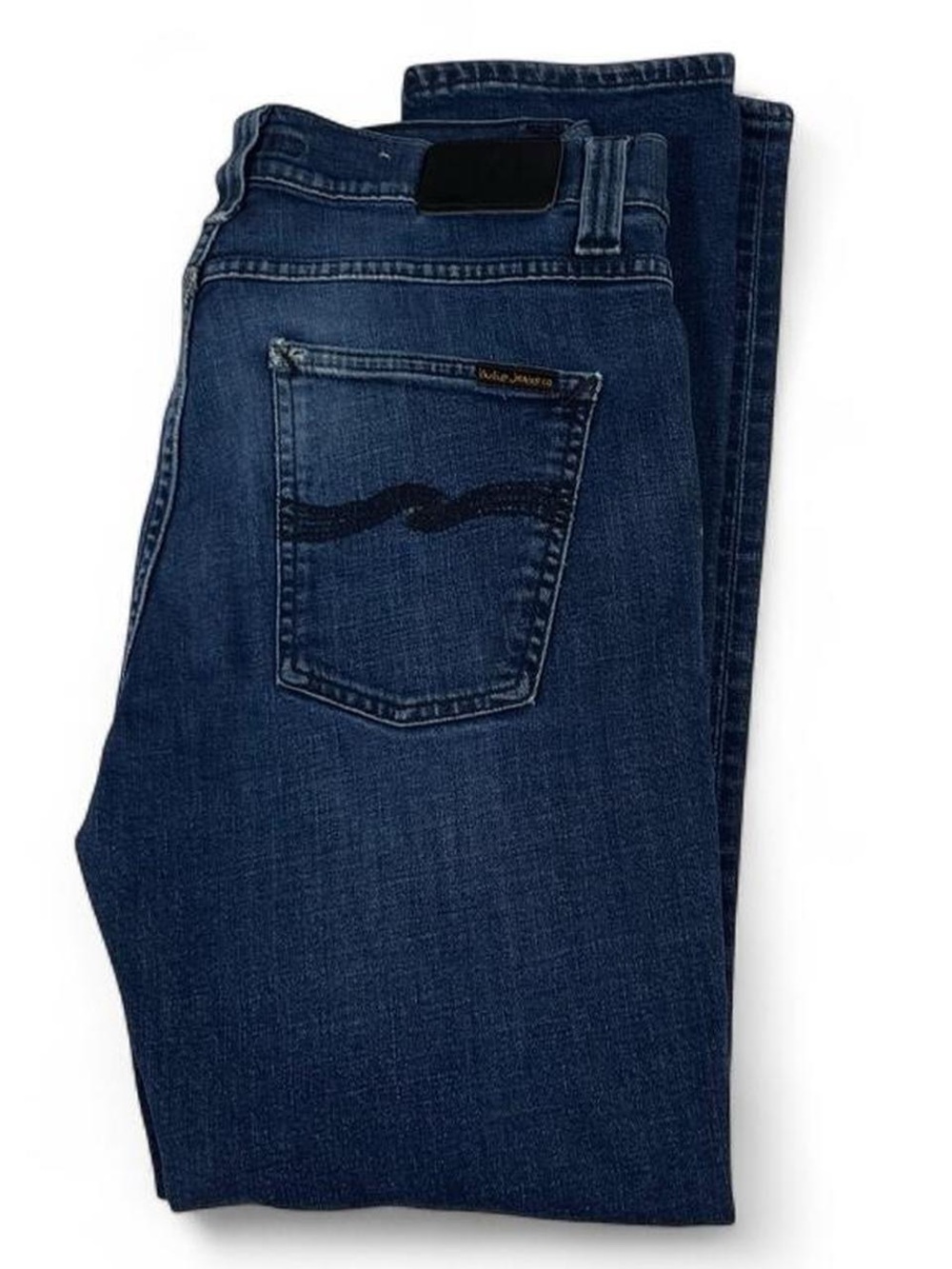 Nudie Jeans Made In Italy Lean Dean in Deep Cobalt Blue Jeans Men’s Size W33 L30